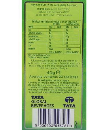 Green Tea Bundle which Contains Tetley Super Green Detox Mint Tea Bags 20 per pack - Pack of 4 with Grocery List Card - Buy Online on GoSupps.com