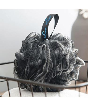 Natural Bamboo Charcoal Shower Puff 4 Pack - Exfoliating Bath Sponge Set - Buy Online on GoSupps.com