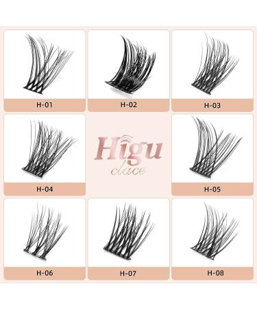 Lash Clusters DIY Eyelash Extensions 72 Pcs D Curl 8-16mm | Thin Stem Individual Cluster Lashes for Self-application | Reusable Wisps (H-02 D Curl 8-16mm) - Buy Online on GoSupps.com