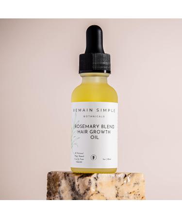 Remain Simple Rosemary Blend Hair Growth Oil - 9 Proven Oils for Nourishing Hair and Scalp - Rosemary, Pumpkin Seed, Peppermint, Fenugreek, Castor - Highly Effective and Concentrated - Buy Online on GoSupps.com
