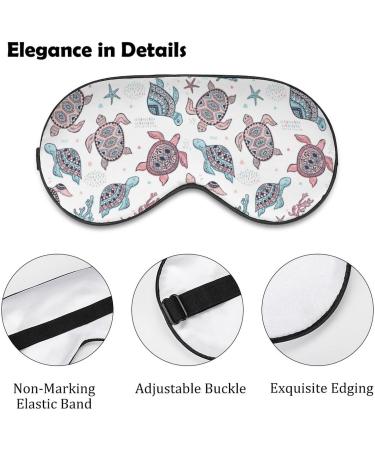 Cute Sea Turtles Sleep Mask | Soft Eye Mask with Adjustable Strap | Light Blocking for Travel | Perfect for All Ages - Buy Online on GoSupps.com
