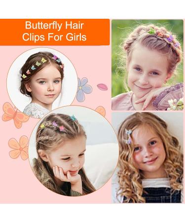 Butterfly Hair Clips Assorted Matte Colours Mini Butterfly Hair Clips for Women Girls and Kids (Matte-100) - Buy Online on GoSupps.com