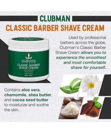Clubman Classic Barber Shave Cream 16 oz - Premium Shaving Cream for Men - 1 Pound Package - Buy Online on GoSupps.com