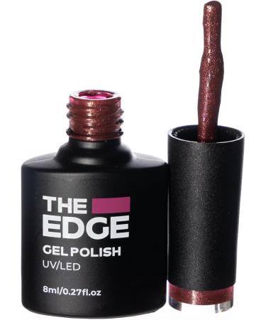 THE EDGE Gel Nail Polish 8ml - The Rustic Red Glitter - UV/LED Manicure/Pedicure for Salon & Home Use Highly Pigmented/Long Lasting/2-Coat Coverage - Buy Online on GoSupps.com