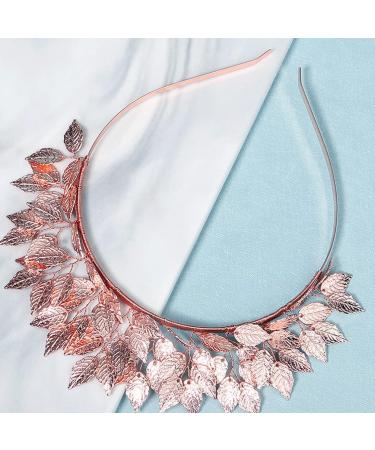 Lurrose Greek Goddess Headband Bridal Leaf Tiara Headband Leaf Vine Hair Hoop Vinatge Branch Hairband for Greek Costume Wedding Bridal Headpieces Rose Gold 18.5x12.5cm Rose Gold - Buy Online on GoSupps.com