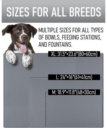 Non-Slip Silicone Dog & Cat Feed Mat - Waterproof Dishwasher-Safe 60x40cm Black | Avydiif Bowl Pad for International Shipping - Buy Online on GoSupps.com