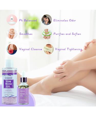 Yoni Wash & Oil Set for Women - pH Balanced Feminine Care Odor Removal Lavender Intimate Wash 30ml | Premium Feminine Hygiene - Buy Online on GoSupps.com