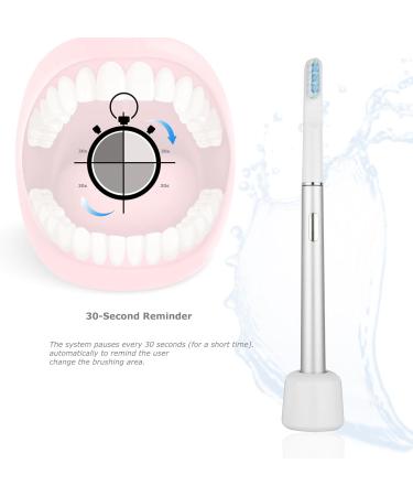 Khanaut Pro 4000 Electric Toothbrush - Sonic Cleaning 3 Modes Travel-Friendly Silver - Best for Dental Care - Buy Online on GoSupps.com