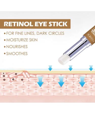  YOENBG Set of 4 retinol eye contour pencils - Anti-aging cream for under-eye bags - Eye cream for dark circles - Retinol eye cream - Reduces fine lines and firms - Buy Online on GoSupps.com