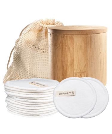 Sliming pads washable - 18x cotton pads reusable from bamboo reusable cotton pads bamboo slimming pads zero waste products ecopanda