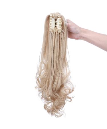 Buy 18 Heat-Resistant Ponytail Extension - Real Hair Feel Smooth & Wavy - Dark Blonde & Mixed Blonde - Buy Online on GoSupps.com