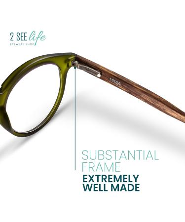 Frosted Green Round Blue Light Glasses for Men & Women | Durable & Comfy Reading Glasses | Modern Style (R-729PC-Green-0.75 - Buy Online on GoSupps.com