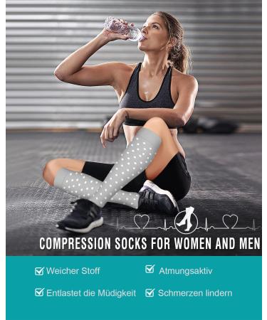 Blongw Compression Stockings for Men - 6 Pairs Knee Support Socks for Sports Travel Running & Cycling | A3 Assorted S-M - Buy Online on GoSupps.com