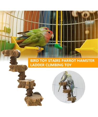 Generic Bird Ladder Bird Toy Bird Wooden Ladder Toy Wooden Parrot Bird Perch Stand Platform for Pet Training Bird Cage Accessories Decoration - Buy Online on GoSupps.com