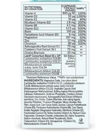 Health & Her Menopause Biome 50bn Live Cultures Supplements - 60 Tablets, Vegan & Phytoestrogen Free - Support for Menopause Symptoms - Buy Online on GoSupps.com