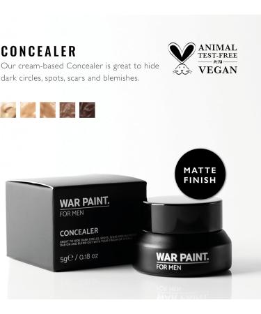 War Paint Men's Concealer - Tan Shade - Full Coverage Formula for Men - 1 Count - Buy Online on GoSupps.com