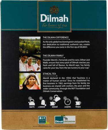Dilmah Earl Grey Tea - Handpicked Single Region Artisanally Made Ceylon Tea. 100 Tea Bags Wrapped In Foil (Earl Grey) - Buy Online on GoSupps.com
