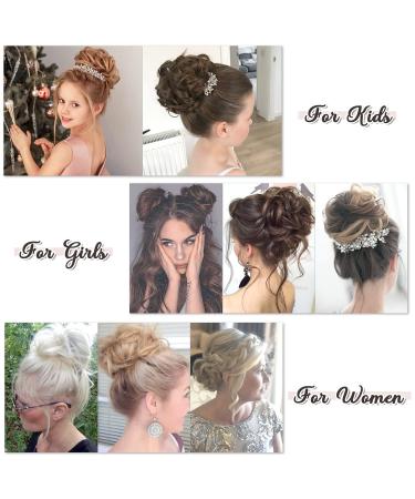 RUWISS 100% Real Hair Curved Bun Extension - Rose Bun Scrunchie for Women - Chocolate Light Brown & Golden Blonde Highlights - Hair Part - 1 Pack - Buy Online on GoSupps.com