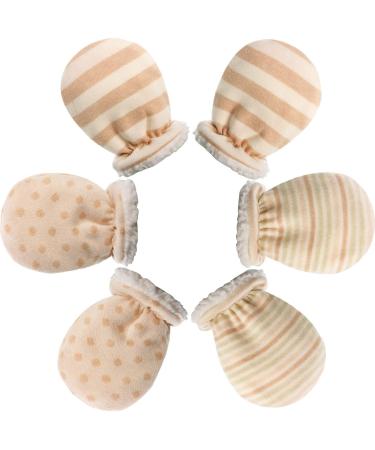 Blulu 3 Pairs Baby Mittens Gloves Infant Mittens for 0-12 Months Newborn Winter Warm Mittens - Buy Online on GoSupps.com