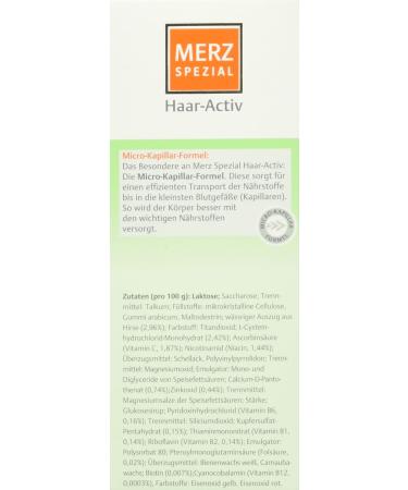 Merz Special Hair Active Dragees - 120 Tablets for Healthy Hair Growth | Boost Strength & Shine - International Shipping Available - Buy Online on GoSupps.com