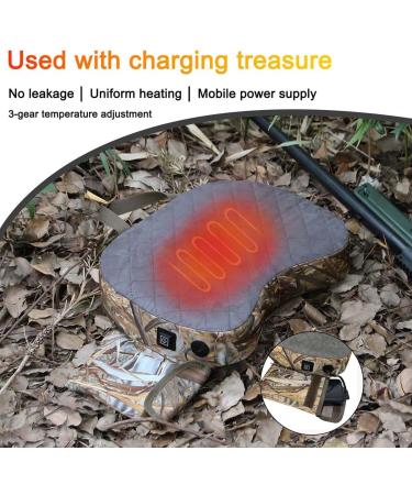 Zpoicaegn Portable Heated Seat Pad - Adjustable Temperature Cushion | Leaf Camouflage - Ideal for Outdoor and Indoor Use - Buy Online on GoSupps.com