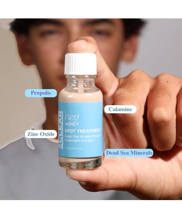 Hey Honey Skincare Be Clear - Acne Spot Treatment Overnight, Pimple Drying Lotion, Use Over Zits Whitehead & Blemishes 1 OZ - Buy Online on GoSupps.com