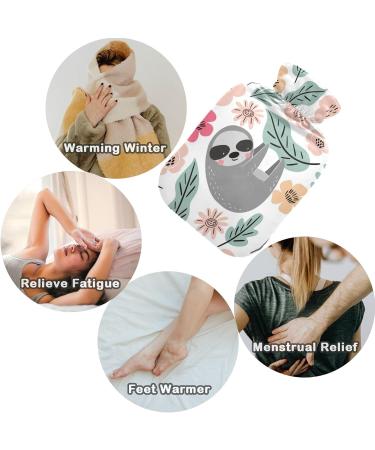 NAANLE Cartoon Sloth Hot Water Bottle - 1L Transparent with Warm & Cold Therapy for Bed Hand & Feet Pain Relief - Buy Online on GoSupps.com