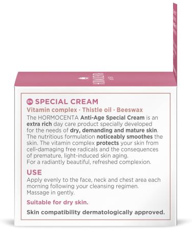 Hormocenta Special Anti-Aging Cream 75 ml Revitalizing anti-aging care with vitamin complex beeswax and safflower oil particularly rich care (1 x 75 ml) - Buy Online on GoSupps.com