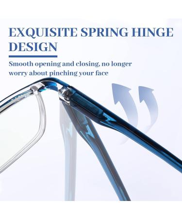 LUFF 4Pcs Anti-Blue Ray Reading Glasses | Portable Ultralight 2.5X Readers for International Shipping - Buy Online on GoSupps.com