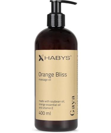 Buy Habys Gaya Orange Bliss Massage Oil - Light Aromatic Body Oil with Soybean & Orange Essence Vitamin E | 400ml for Dry & Sensitive Skin - Buy Online on GoSupps.com