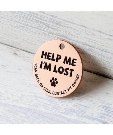 MyLuckytag Stainless Steel QR Code Pet ID for Cats - Instant Location Alerts & Online Profile - Help Me I'm Lost - Redgold - Buy Online on GoSupps.com