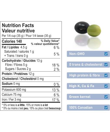 Arctica Food Premium Black Soybean Non-GMO from Canada Vegan Plant-Based Protein 454g(1lb)/Pack (Black 12-Pack) Black 454 g (Pack of 12) - Buy Online on GoSupps.com