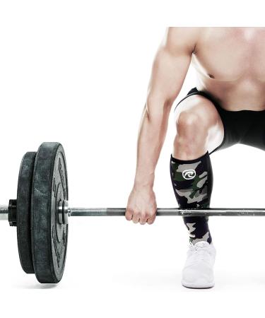 Rehband Neoprene Calf Bandage - Compression Support for Deadlifts | 1 Piece L Camo - Buy Online on GoSupps.com