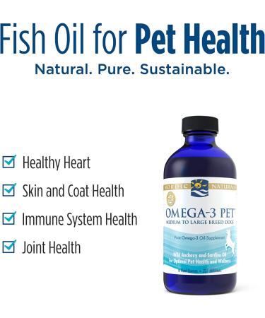 Nordic Naturals Omega-3 Pet Oil 8 fl oz - Omega Fatty Acids for Dogs & Cats - Buy Online on GoSupps.com
