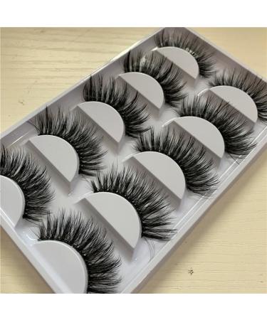 minkissy 5 Pairs Natural False Lashes Natural Fake Eyelashes Cross Eyelashes Natural Eyelashes Black Dense 3d Dense Eyelash - Buy Online on GoSupps.com