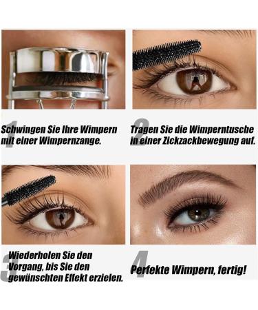 EONFAVE 4D mascara waterproof black volume and curl smudgeproof and nonclumping for fuller eyelash length long lashes last all day - Buy Online on GoSupps.com