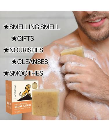  Lambo Natural Cedar Soap - Cedar Body Cleansing Soap - 100g Soap Moisturizing Soap For Softer Skin Beauty Sensitive Skin Lambo - Buy Online on GoSupps.com