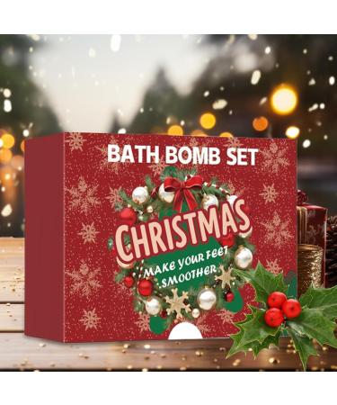 Christmas Bath Ball - Christmas Oil Bath Salt Ball Set | Scented Skin Care Products for Teens Women Girls Lounge Hotel Bathroom - Buy Online on GoSupps.com