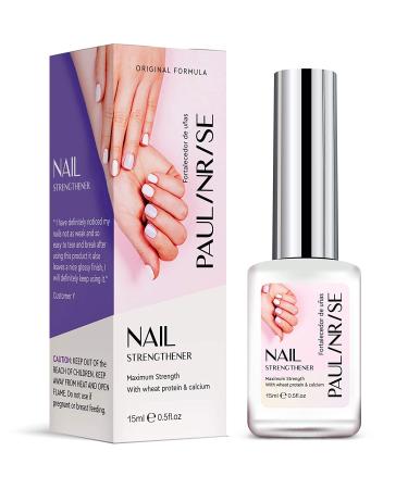 Paulinrise Nail Strengthener for Treating Weak, Damaged Nails, Promotes Growth, Use as a Top Coat or Base Coat