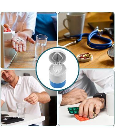 Coupe-Comprim pour Couper et craser Petits et Gros Cachets S parateur de Comprim s pour Fendre vos Pilules et Transporter vos M dicaments Compartiment de Rangement pour Pilules 3.8x6.5cm Bleu - Buy Online on GoSupps.com