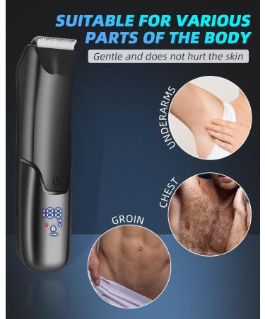 Rantizon Balls Trimmer - Ceramic Blade Body Hair Trimmer for Men, IPX7 Waterproof, LCD Display, Travel Lock and Charging Dock - Buy Online on GoSupps.com