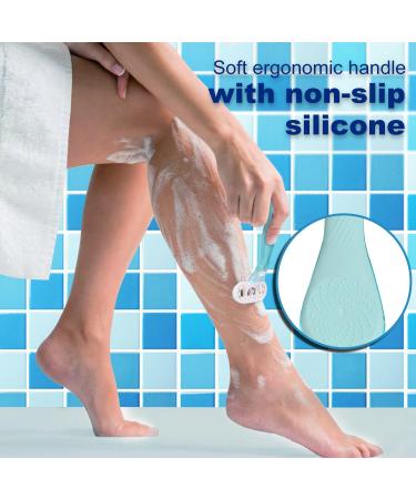 5-Blade Razors for Women | Sensitive Skin Shaving | Extra Smooth Bikini Area & Pubic Hair | Ocean Blue - Includes 4 Refills - Buy Online on GoSupps.com