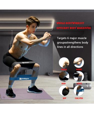 5-Piece Resistance Loop Bands Set - Versatile Exercise Bands for Yoga Pilates Rehab & Home Workouts - 5 Resistance Levels - Buy Online on GoSupps.com
