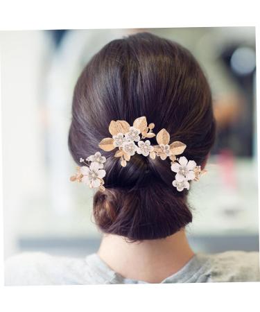 FOYTOKI 1 Set Leaves and Flowers Hair Comb Bridal Hair Accessories Bride Headdress Vintage Hair Accessories Headpiece for Wedding Decoration Womens Headpiece Flower Clips for Hair - Buy Online on GoSupps.com