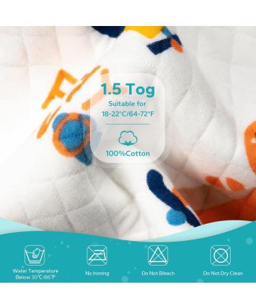 ZIGJOY Toddler Sleeping Bag 1.5 TOG | 100% Cotton Sleep Sack with Feet | All Year Round | Dinosaur Design | 10-13T Baby Boy/Girl Essentials - Buy Online on GoSupps.com