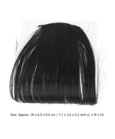 FRCOLOR Clip-in Hair Bangs Extensions - Natural Color Synthetic Hair Fringe Piece - Buy Online on GoSupps.com