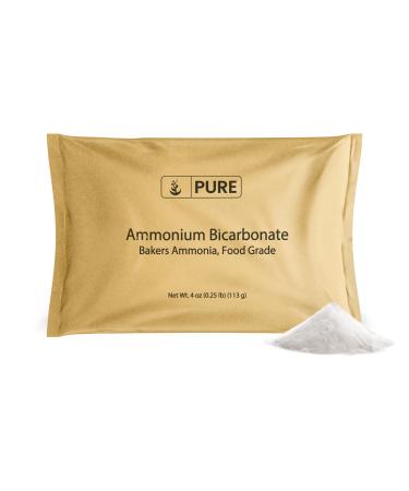 Pure Original Ingredients Ammonium Bicarbonate (4oz) Baker's Ammonia, Traditional Leavening Agent, Food Grade