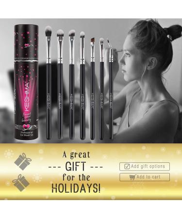 Keshima Professional Eye Makeup Brushes Set - Eyeshadow, Smudge, Blending, Crease, Pencil, Angled & Bent Eyeliner Brushes - Buy Online on GoSupps.com