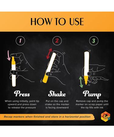 Blami Arts Washable Liquid Chalk Markers - 14 Ink Pens with Gold & Silver - Non-Toxic, Reversible Tips, Erasing Sponge - Includes Chalkboard Labels - Multi-Colors Set - Buy Online on GoSupps.com