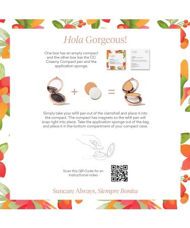 Ilumina CC Creamy Compact SPF 50+ by Sofia Vergara - Tinted Blurring Balm Water & Sweat Resistant Matte Finish Light Coverage For All Skin Types - 10g 4N Soft Tan - Buy Online on GoSupps.com